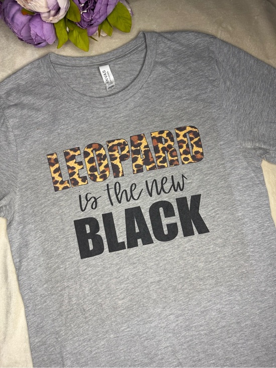 Bella Canvas Tops - Bella Canvas Gray Leopard Print Graphic Tee